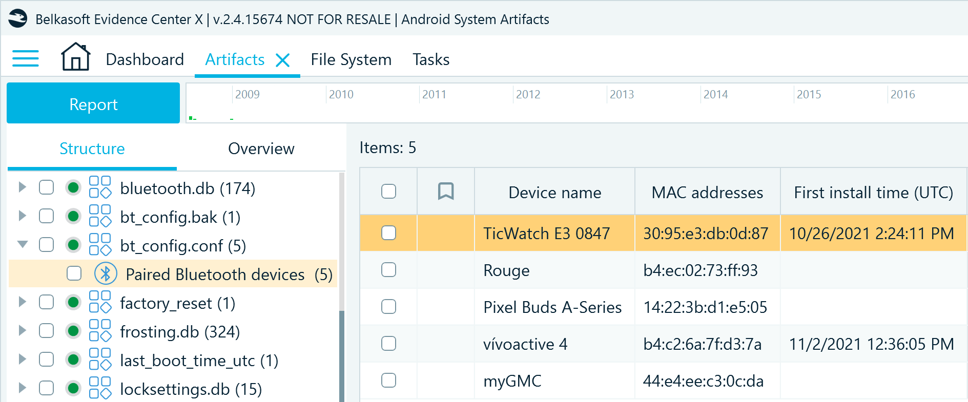 The bt_config.conf artifact in Belkasoft X