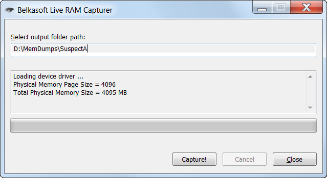 Belkasoft Live RAM Capturer